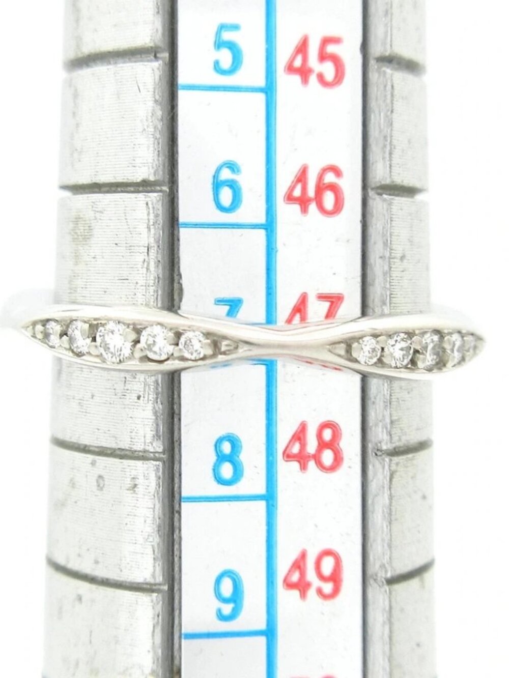 CHANEL Camellia Collection Half Eternity Ring J10835 Pt950 Diamond Ring - Picture 6 of 7